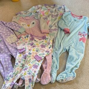 Lot of 18 m Carters One Piece Pajamas Set - Multicolor